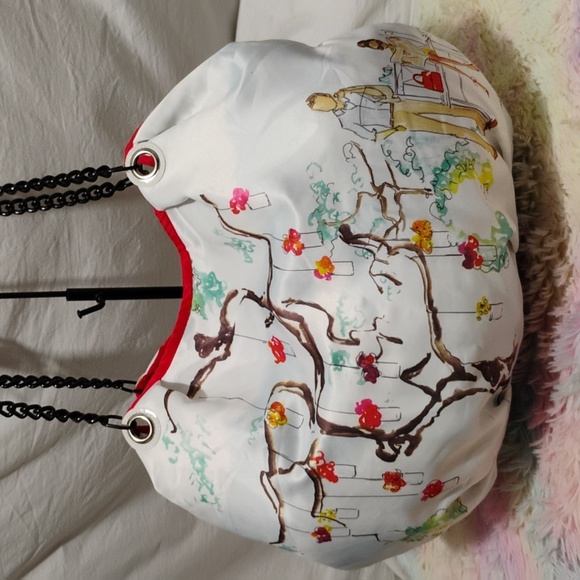 DSW Designer Vintage Satin Large Tote Shopper Bag Like New - Picture 6 of 15